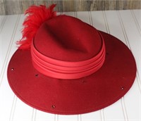 Red Feathered Hat