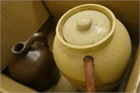 Vintage water cooler and jug - as is