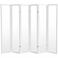 6 ft. Tall Partition White 6 Panel