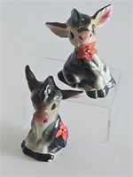 VTG CERAMIC DONKEY SALT AND PEPPER SHAKERS WITH