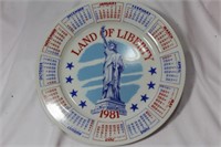 A 1981 Calendar Plate