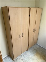 2 Particle Board Storage Cabinets