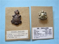 England Police Badge & Stuart 1700s Artifact UK