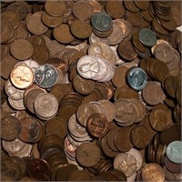 Lot of 100 unsorted Lincoln Wheat Cents