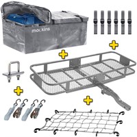 500 lbs. Gray Hitch Mount Cargo Carrier Set