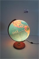 Vtg Relogle Lighted Globe 12" World Textured