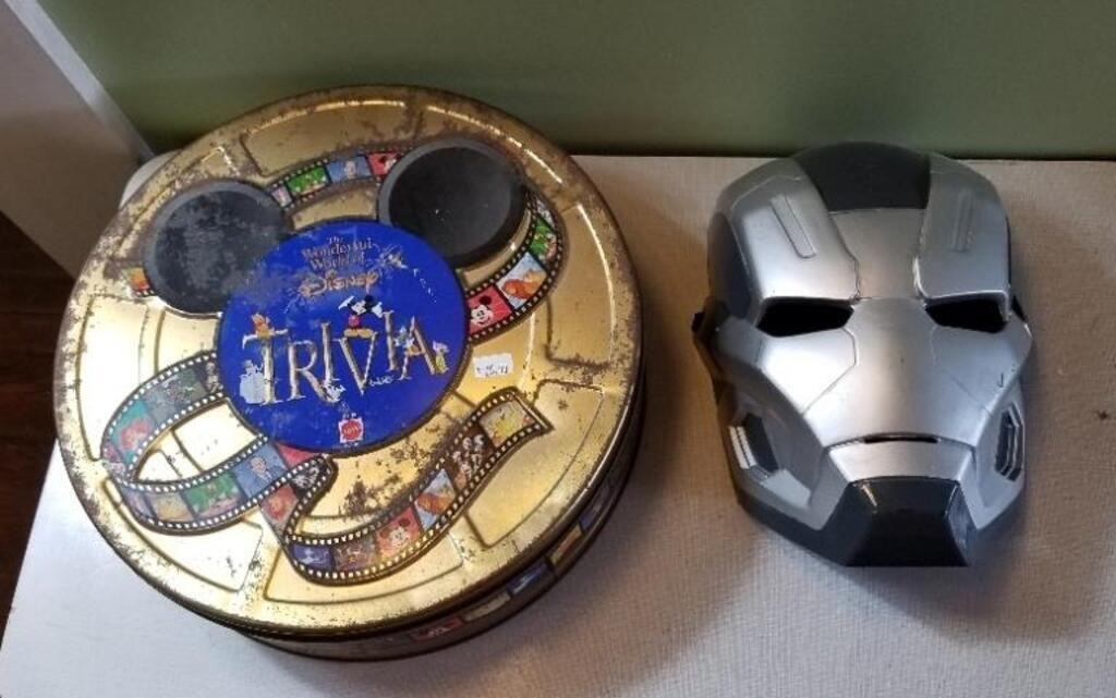 Vintage Disney Trivia Game & Ironman Mask