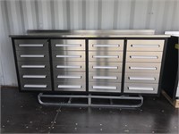 20 Drawer Tool Cabinet/ Work Bench, Stainless Top