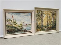 1967 L.V. Hogue Original Oil Paintings