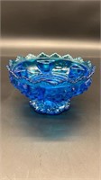 Fenton Colonial Blue Hobnail Candle Holder Uv