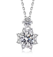 925S 1.0ct Moissanite Diamond Necklace