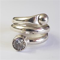$240 Silver CZ Ring
