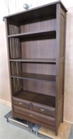 4 TIER WOODEN CABINET W/3 DRAWERS