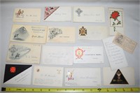 Antique Fraternal Calling Cards + Christmas, Misc