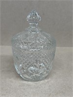 Clear glass candy dish