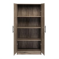 Prepac Elite 32x65 Drifted Gray Storage Cabinet