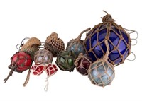Grouping of Net Float Lamps and Ornaments