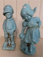 Dutch Boy and girl concrete statues