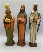 3 Ceramic Wise Men Figurines