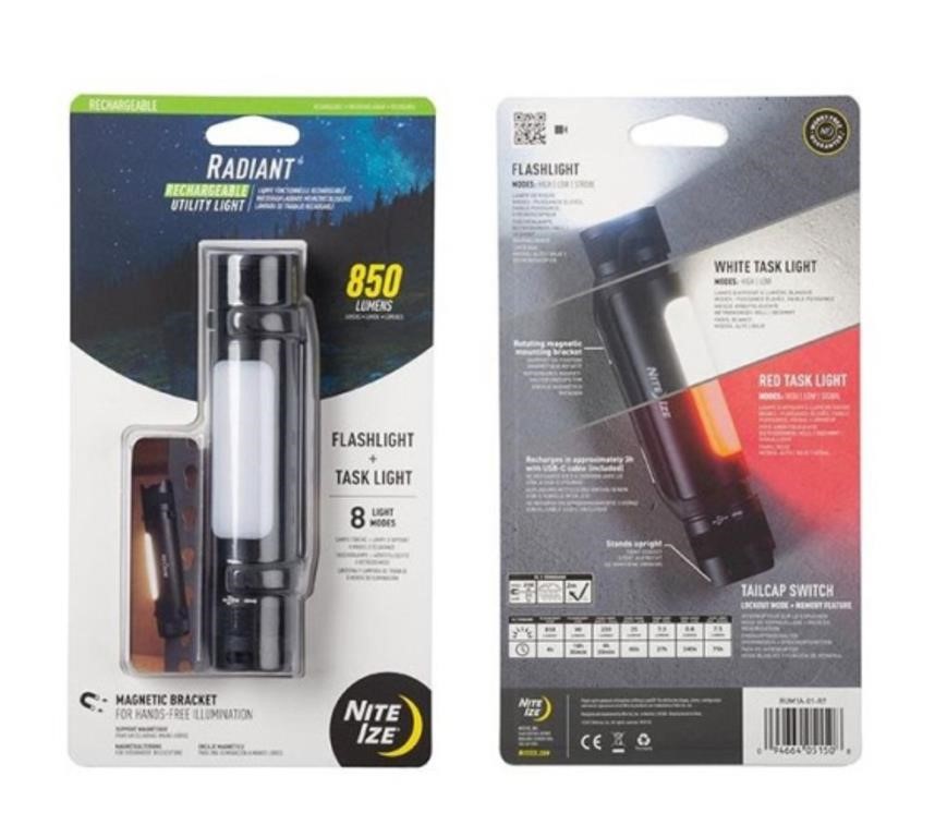 Nite-ize Black Radiant Rechargeable Utility Light