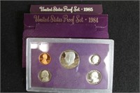 1984 and 1985 Proof sets