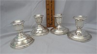 STERLING CANDLE HOLDERS, WEIGHTED