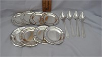 12.06 OZ. STERLING SPOONS & SMALL PLATES