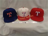 3 Texas Rangers Caps