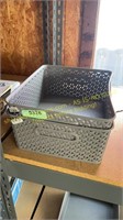 2 ct. Plastic Storage Baskets, 14x12x5 in.