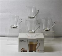 New In Box 4 Oslo Cappuccino Glass Cups