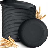 Mifoci 24 Pcs 10 Inch Wheat Straw Plates Lightweig