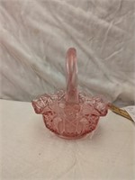 LE Smith Glass Pink Basket