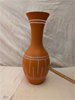 1960's Art Glass Cased  Vase 16" tall