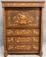 Marquetry Inlaid Abattant Desk