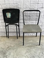 (2) Vintage Cosco Fashion Fold Chairs.