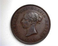 1854 Penny About UNC New Brunswick