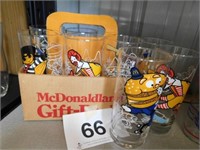 Eight McDonalds drinking glasses