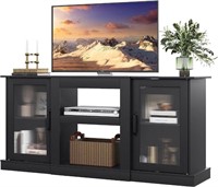 WLIVE Retro TV Stand for 65 inch , Black