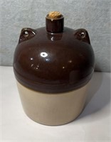 Antique brown top stoneware jug