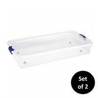 2PCS HOMZ 60QT PLASTIC STORAGE BOX