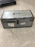 Vintage Footlocker Trunk with Inside Tray Air