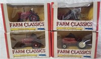 Four Ertl Farm Classics Die Cast Tractors