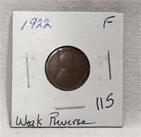 1922-P Cent F (Weak Reverse) Please Inspect
