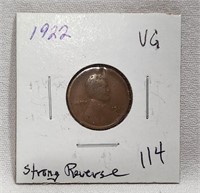 1922-P Cent VG (Strong Reverse) Please Inspect