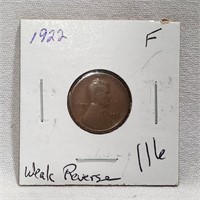 1922-P Cent F (Weak Reverse) Please Inspect
