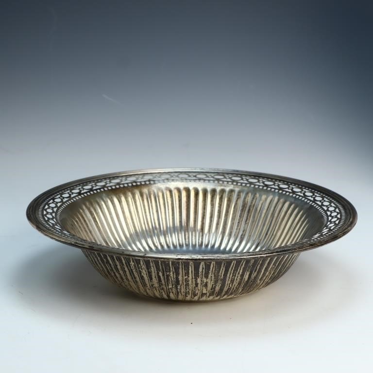 Sterling silver reticulated bowl