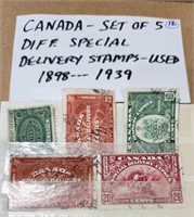 Canada- Set of 5 different special delivery