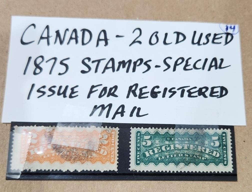 Canada-2 Old Used 1875 Stamps Special
