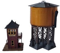 LIONEL No 1 WATER TOWER WITH METAL BASE AND CABANE