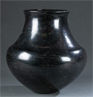 Santa Clara Pueblo Blackware Pottery Jar, c. 1920.